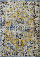 żółto niebieski dywan klasyczny Amir Gold 8704