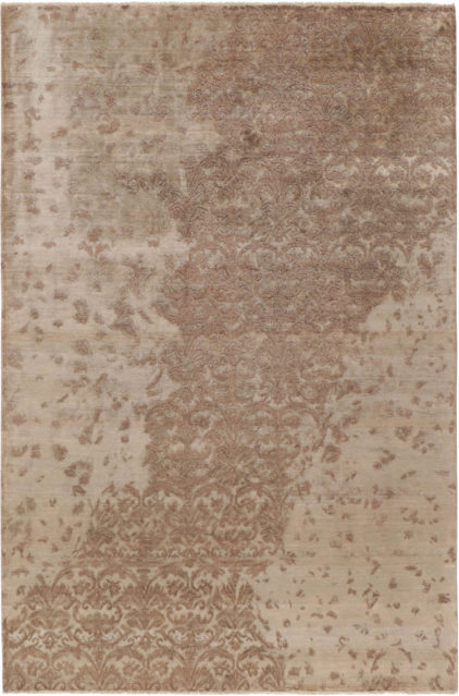 brązowy dywan ekskluzywny 3D - Damask 7088
