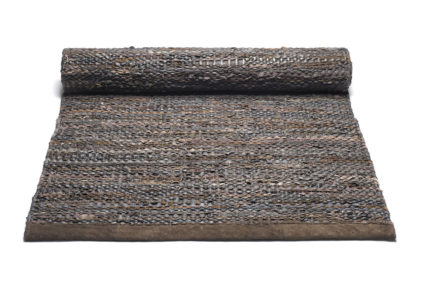 brązowy dywan skórzany z recyklingu Leather Choco 0021