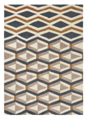 Beżowy dywan geometryczny Yara Artdeco 33504