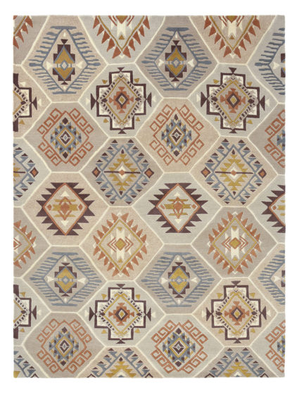 beżowy dywan geometryczny Yara Nomad 33401
