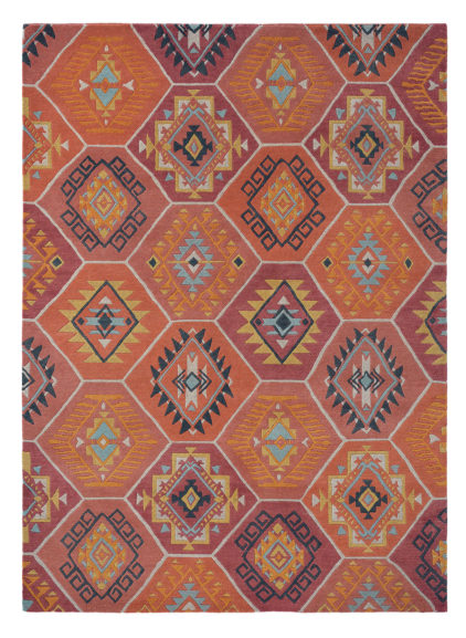 pomarańczowy dywan wełniany Yara Nomad 33403