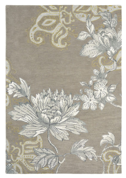 beżowy dywan w kwiaty Fabled Floral Grey 37504