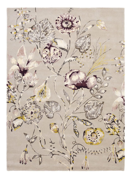 beżowy dywan w kwiaty Quintessence Heather 41801