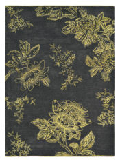 czarno złoty dywan w kwiaty Tonquin Charcoal 37005