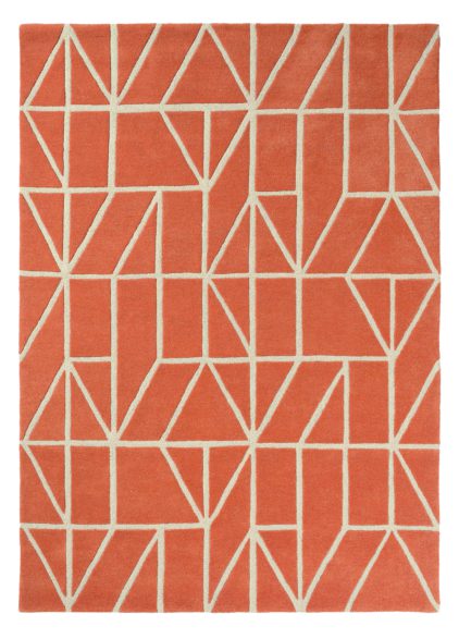 czerwony dywan geometryczny Viso Paprika 24003