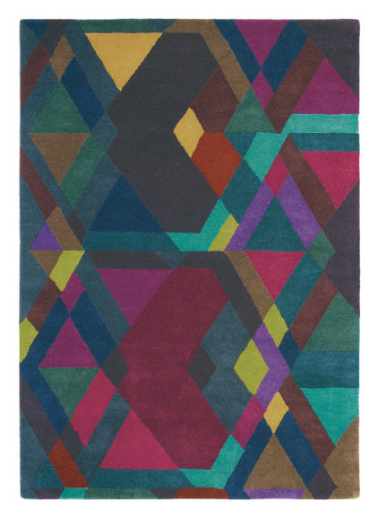 kolorowy dywan geometryczny Mosaic Deep Purple 57607