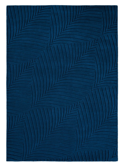 niebieski dywan geometryczny Folia Navy 38308