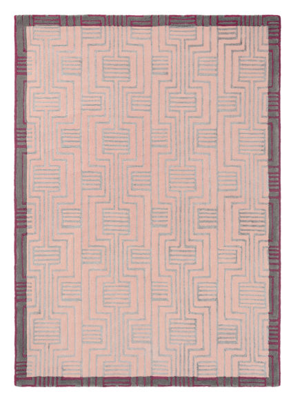 różowy dywan geometryczny Kinmo Pink 56802