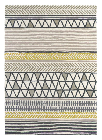 szary dywan geometryczny Raita Taupe 24701