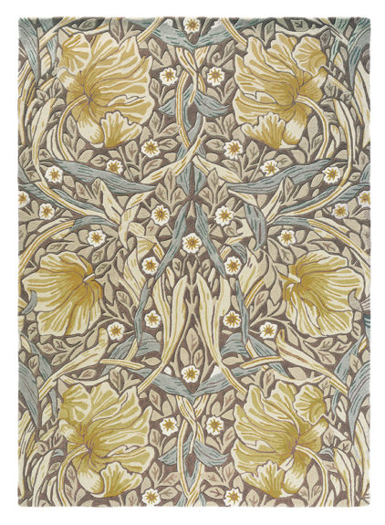 beżowo Żółty dywan w kwiaty Pimpernel Bullrush 28808