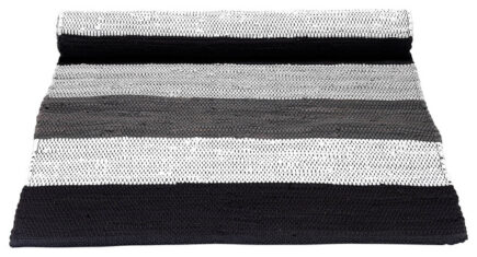Cotton Black Grey White Stripes 0030