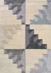 Beżowy Dywan w Geometryczny Wzór - MEHARI MAIZE 140101 - widok z góry