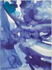 Abstrakcyjny Niebieski Dywan Artystyczny - Blue Skies 013708 - widok z góry