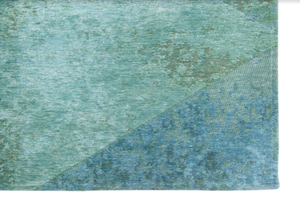 turkusowy dywan geometryczny Lisboa Jade Green 9053 narożnik