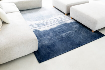 Niebiesko biały dywan - FUJI BLUE 9155 - wizualizacja