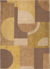 Nowoczesny brązowo miodowy dywan - BAUHAUS GOLD 9159 - widok z góry