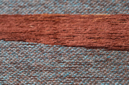 Nowoczesny brązowo szary dywan ze wzorem bambusa - BAMBOO 9165 - zbliżenie