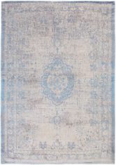 Błękitno-szary klasyczny dywan vintage Louis De Poortere
