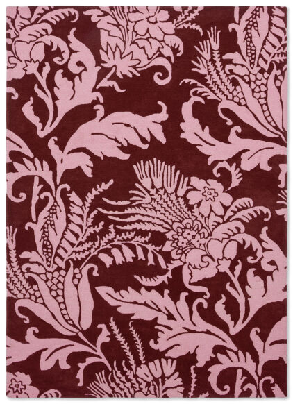 dywan różowy, dywan wełniany, dywan do salonu, dywan elegancki, dywan barokowy