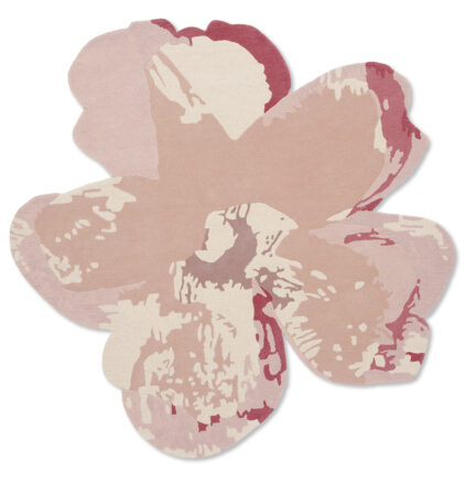 dywan w kształcie kwiatu, magnolia, kwiat, kwiat na podłodze, dywan wełniany, dywan piękny, dywan kobiecy, dywan różowy, dywan dla dziewczynki
