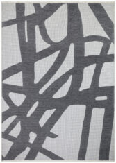 Szary Dywan Abstrakcyjny - BOUCLE GREY ABSTRACT 4122 - widok z góry