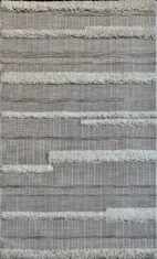Beżowo szary dywan geometryczny na Balkon/Taras - BOHO CM9222 - widok z góry