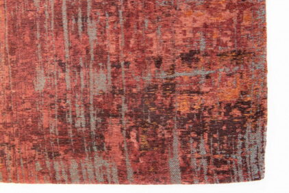 Czerwony okrągły dywan Louis De Poortere narożnik