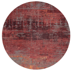 Czerwony okrągły dywan Louis De Poortere