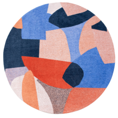 Okrągły Abstrakcyjny Kolorowy Dywan – SHAPES CARPE DIEM ROUND 9368 - widok z góry