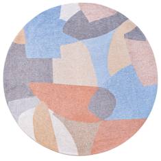 Okrągły Abstrakcyjny Kolorowy Dywan – SHAPES SECRET ROUND 9370 - widok z góry