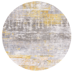 Szaro-żółty okrągły dywan nowoczesny Louis De Poortere