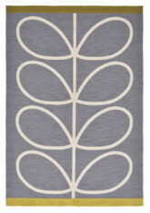 Zewnętrzny szary dywan w liście Orla Kiely