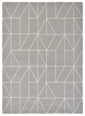 Zewnętrzny nowoczesny beżowy dywan w geometryczny wzór Brink & Campman