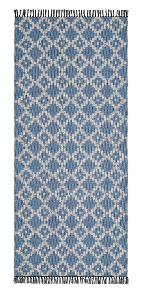 Niebieski łatwy w czyszczeniu dywan na balkin marki Horreds Mattan