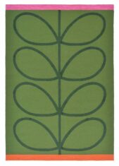 Zewnętrzny zielony dywan w liście Orla Kiely